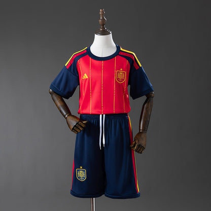 Kids Spain Jersey 2026 World Cup Home Football Kit