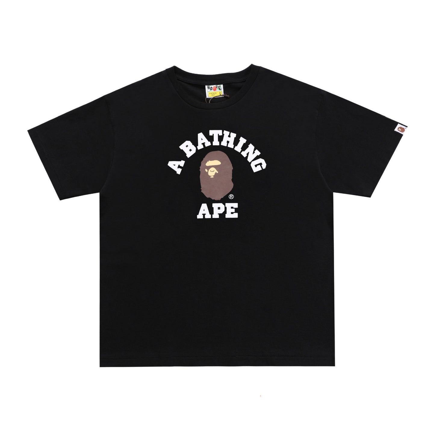 D007 Collegiate Ape Graphic T-Shirt - Black