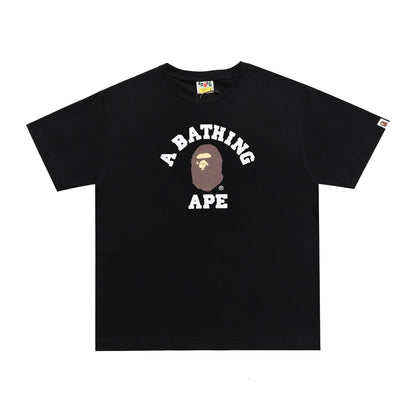 D007 Collegiate Ape Graphic T-Shirt - Black