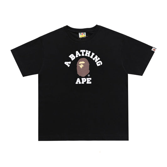 D007 Collegiate Ape Graphic T-Shirt - Black