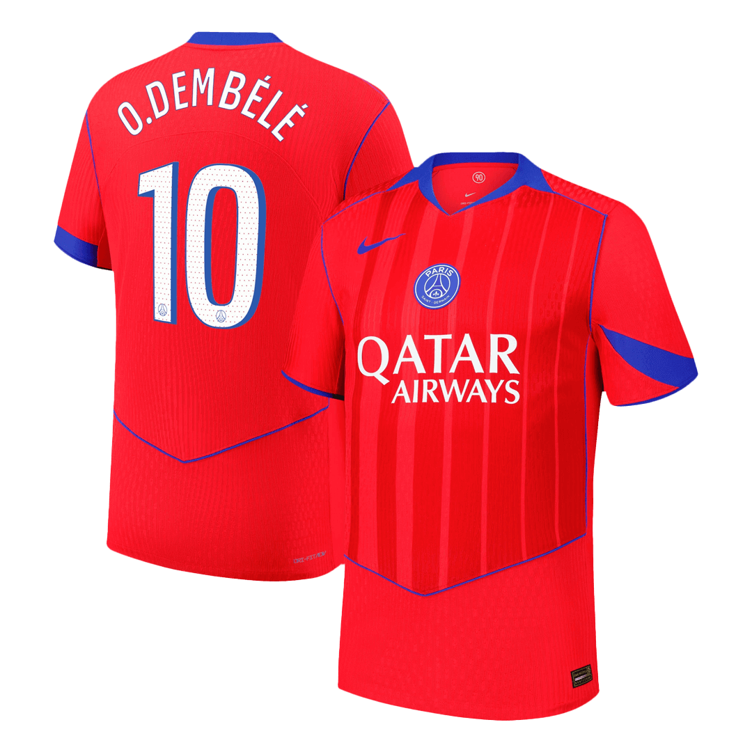 O.DEMBÉLÉ #10 Mens PSG Third Jersey 2025/26 - Player Version (Slim Fit)