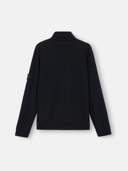 Stone Island Light Pure RWS Wool Turtleneck Jumper in Navy