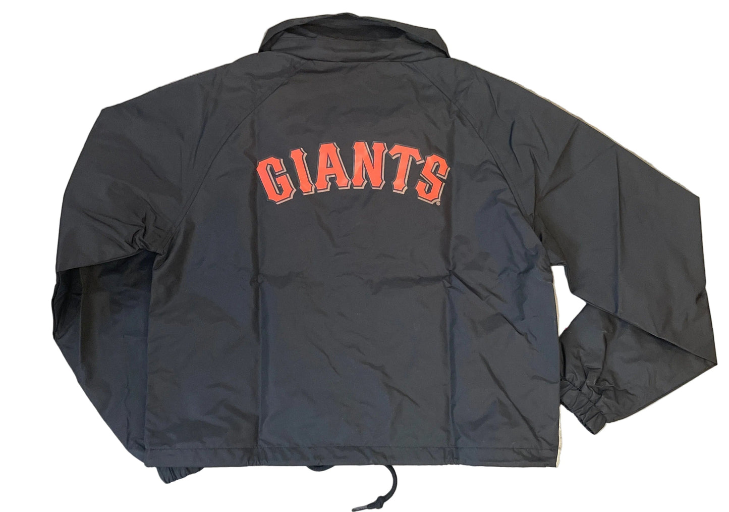 New Era Women's San Francisco Giants Cropped Windbreaker Jacket-Black