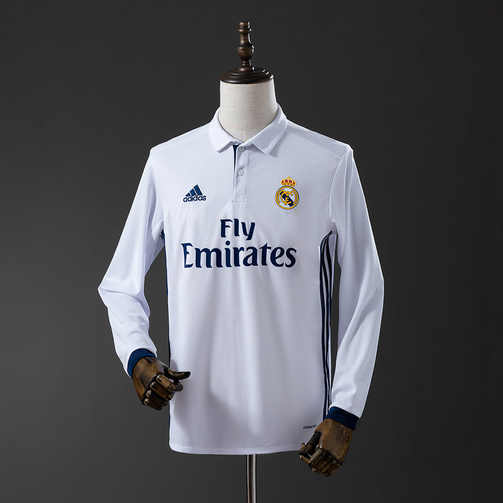 Real Madrid Jersey 2016-17 Home Retro Kit Long Sleeves