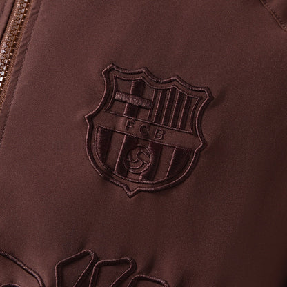 Barcelona x Travis Scott Windbreaker 2025/26 Brown Football Soccer Jacket
