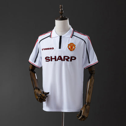 Manchester United Jersey1998-99 Home White Retro Football Kit