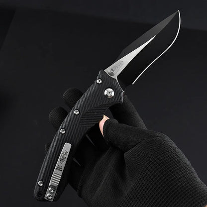 Folding Knife M390 Steel Pocket Knife G10 Handle 58 HRC One-Hand Opening EDC Camping Knife