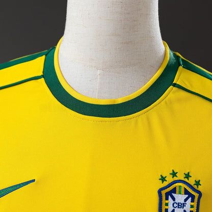 Brazil Jersey 1998 Home Retro Football Kit Long Sleeves