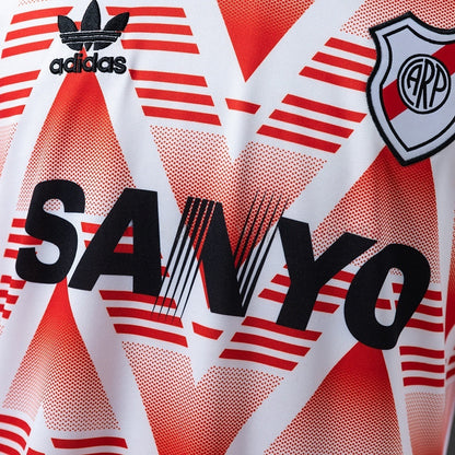 River Plate Away Jersey 1992-93 Retro Long Sleeves Football Kit Soccer Shirt