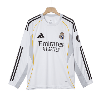Mens Real Madrid Home Long Sleeve Jersey 2025/26