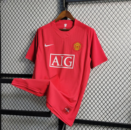 Manchester United Jersey Home Kit 07/08 Retro Football Team Soccer Shirt