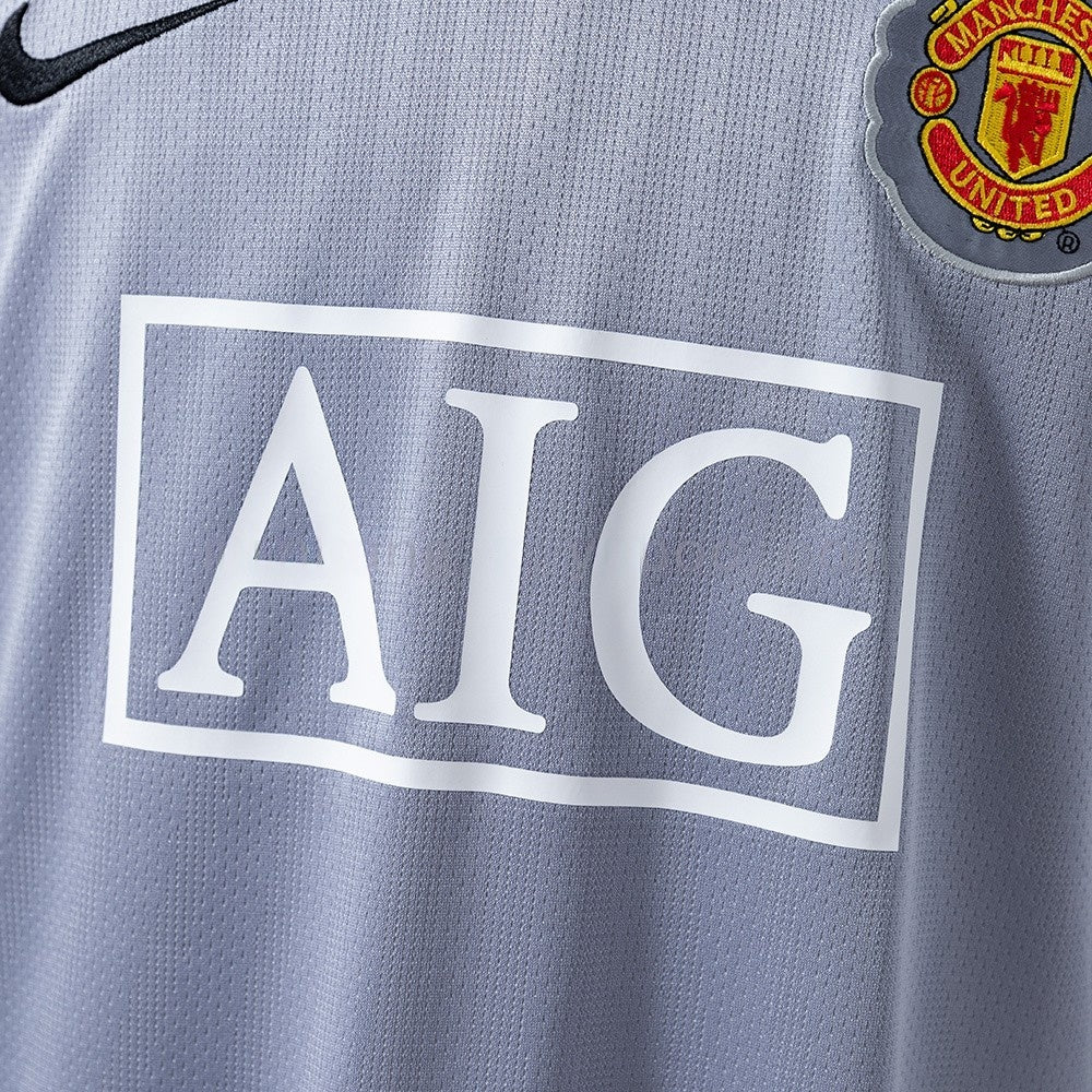 Manchester United Jersey 2007/08 Grey Goalkeepe Retro Kit