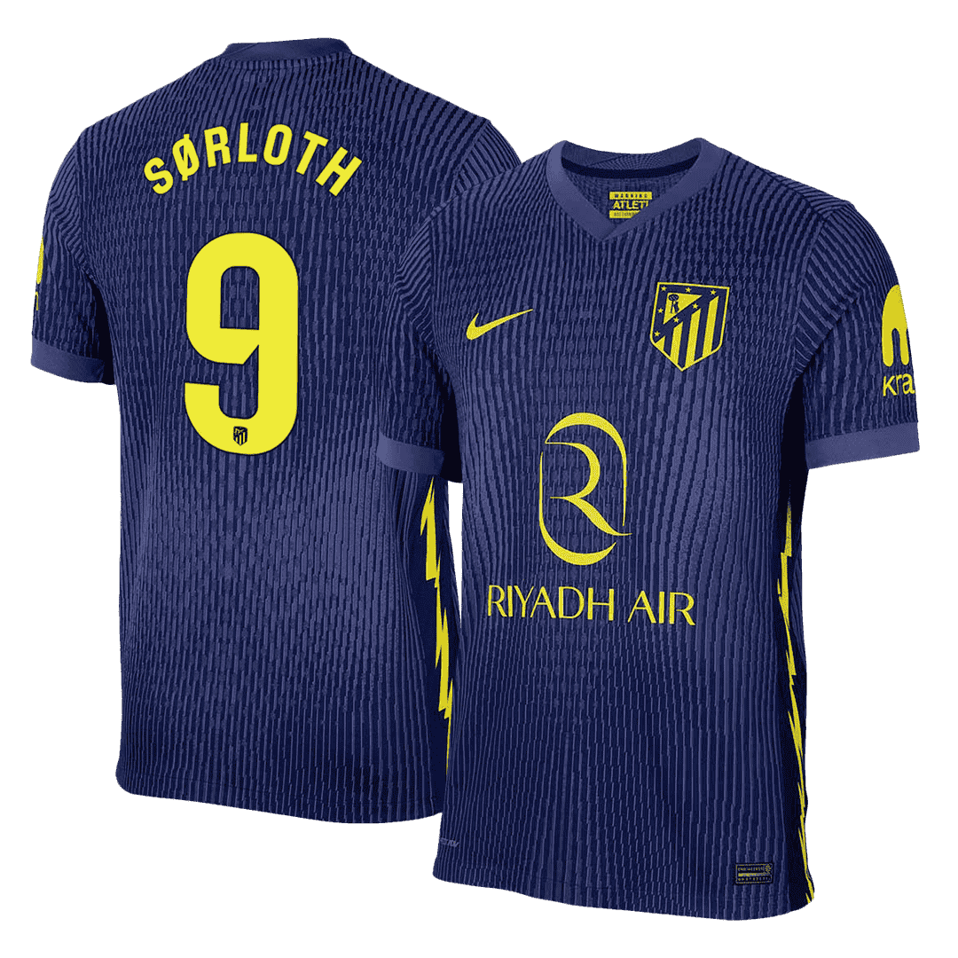 SØRLOTH #9 Mens Atletico Madrid Away Jersey 2025/26 - Player Version (Slim Fit)