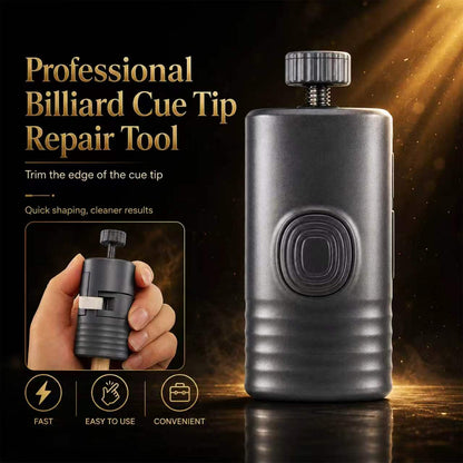 3-Piece Professional Pool Cue Tip Repair Tool Set – Tip Trimmer, Curvature Shaper & Ferrule Leveler
