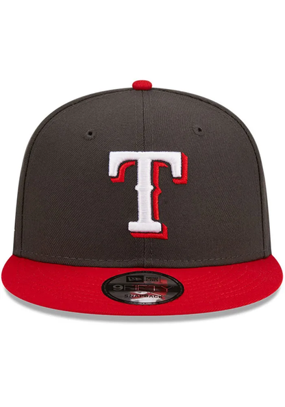 New Era Texas Rangers 2-Tone Color Pack Snapback Hat - Grey/Scarlet