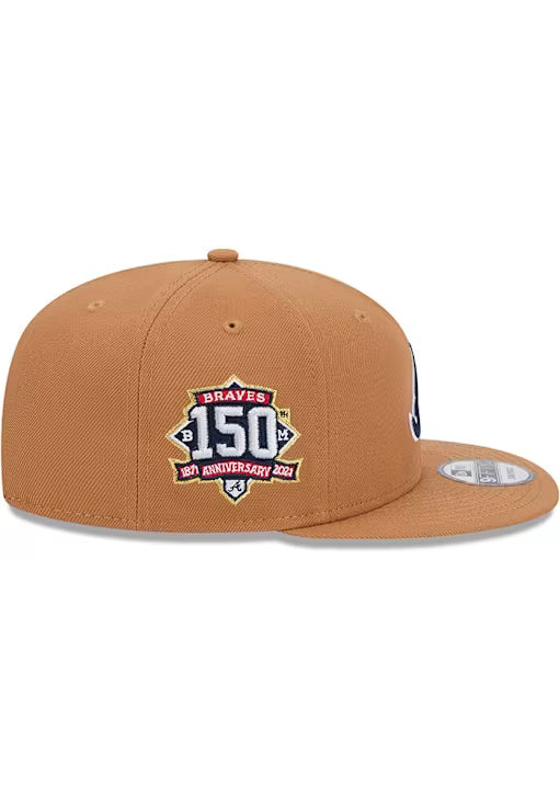 New Era Atlanta Braves Color Pack 9FIFTY Snapback Hat-Light Bronze