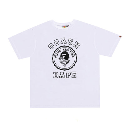 D015 Coach Graphic T-Shirt - White