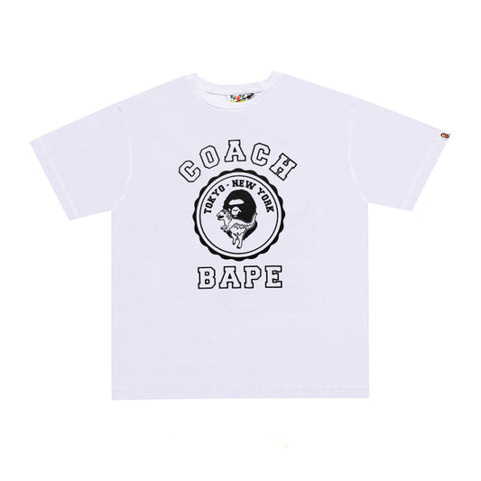 D015 Coach Graphic T-Shirt - White