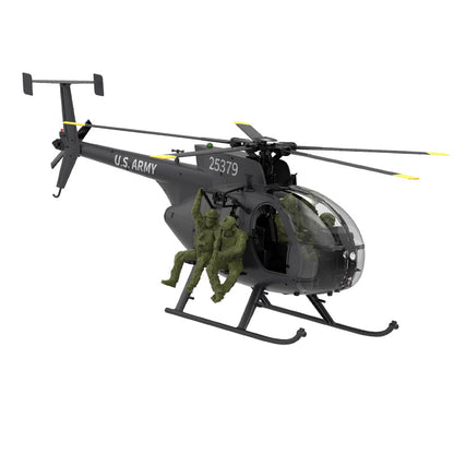 YUXIANG F118S MH-6 Little Bird 1/16 Scale 250-Class FPV RC Military Helicopter 5-Blade Flybarless GPS RTF
