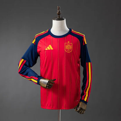 Spain Home Jersey 2026 World Cup Football Kit Long Sleeves