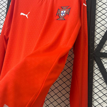 Portugal Jersey 25/26 Home Long Sleeves Ronaldo Football Kit Soccer Jersey