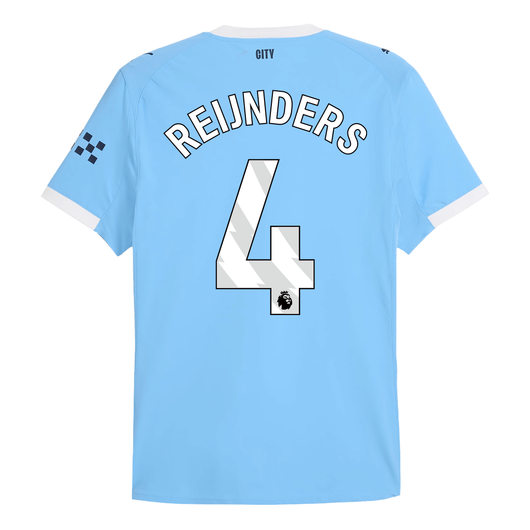 REIJNDERS #4 Mens Manchester City Home Jersey 2025/26 - Player Version (Slim Fit)