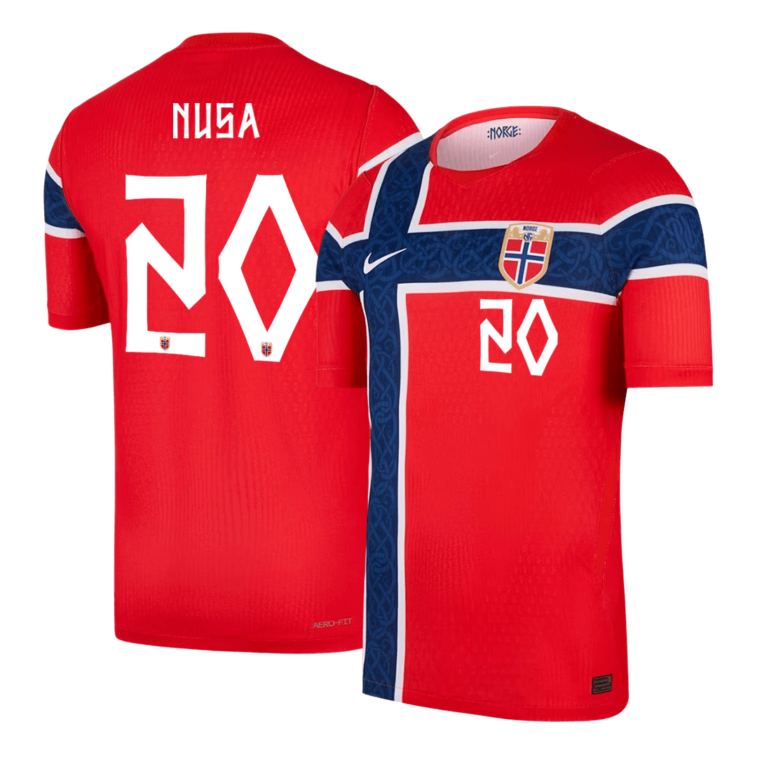 NUSA #20 Mens Norway World Cup Home Jersey 2026 - Player Version (Slim Fit)