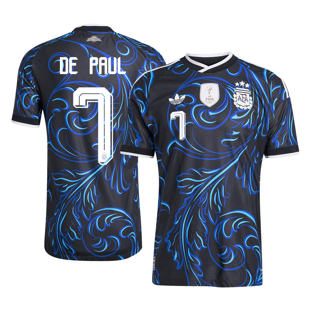 DE PAUL #7 Mens Argentina World Cup Away Jersey 2026 - Player Version (Slim Fit)