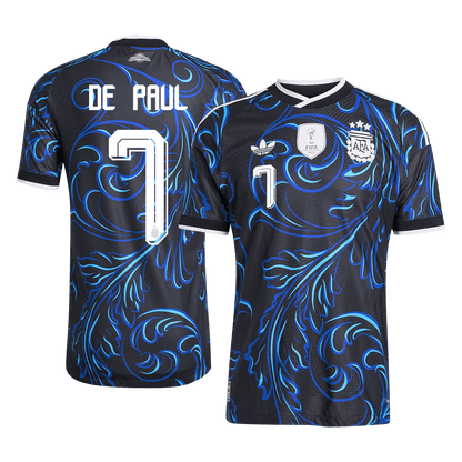 DE PAUL #7 Mens Argentina World Cup Away Jersey 2026 - Player Version (Slim Fit)