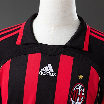 AC Milan Jersey 2006-07 Home Retro Football Kit Long Sleeves