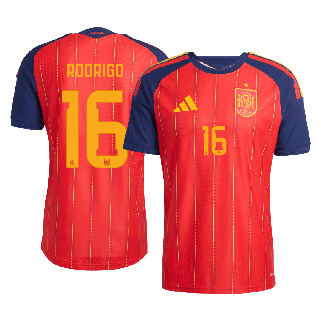 RODRIGO #16 Mens Spain World Cup Home Jersey 2026 - Player Version (Slim Fit)