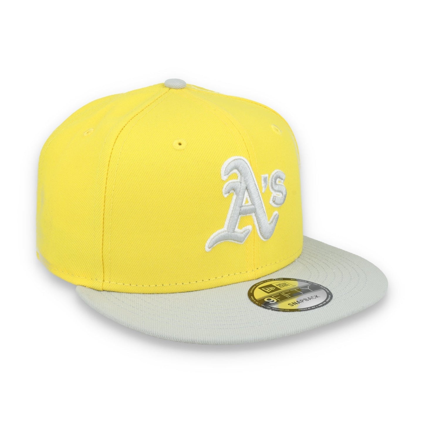 New Era Oakland Athletics  2-Tone Color Pack 9FIFTY Snapback Hat- Yellow/Grey