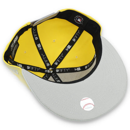 New Era Oakland Athletics  2-Tone Color Pack 9FIFTY Snapback Hat- Yellow/Grey