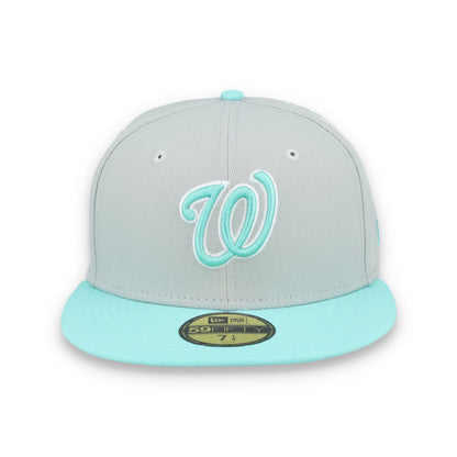 New Era Washington Nationals 2-Tone Color Pack 59FIFTY Fitted Hat-Gray/Turquoise