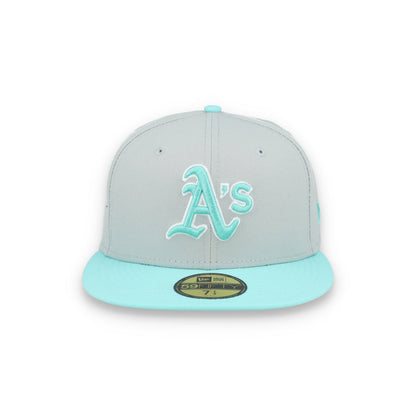 New Era Oakland Athletics 2-Tone Color Pack 59FIFTY Fitted Hat-Gray/Turquoise