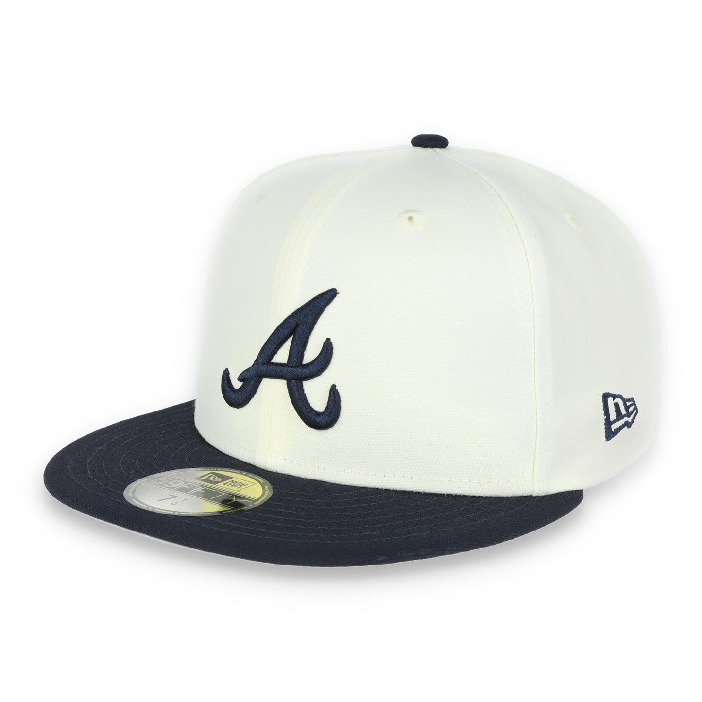 New Era Atlanta Braves 1995 World Series Side Patch 59FIFTY Fitted Ivory Hat