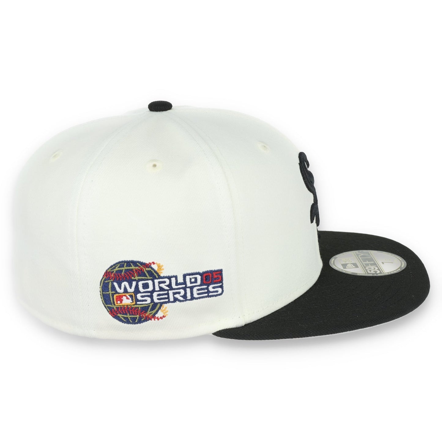 New Era Chicago White Sox Throwback 2005 World Series Side Patch 59FIFTY Fitted Ivory Hat