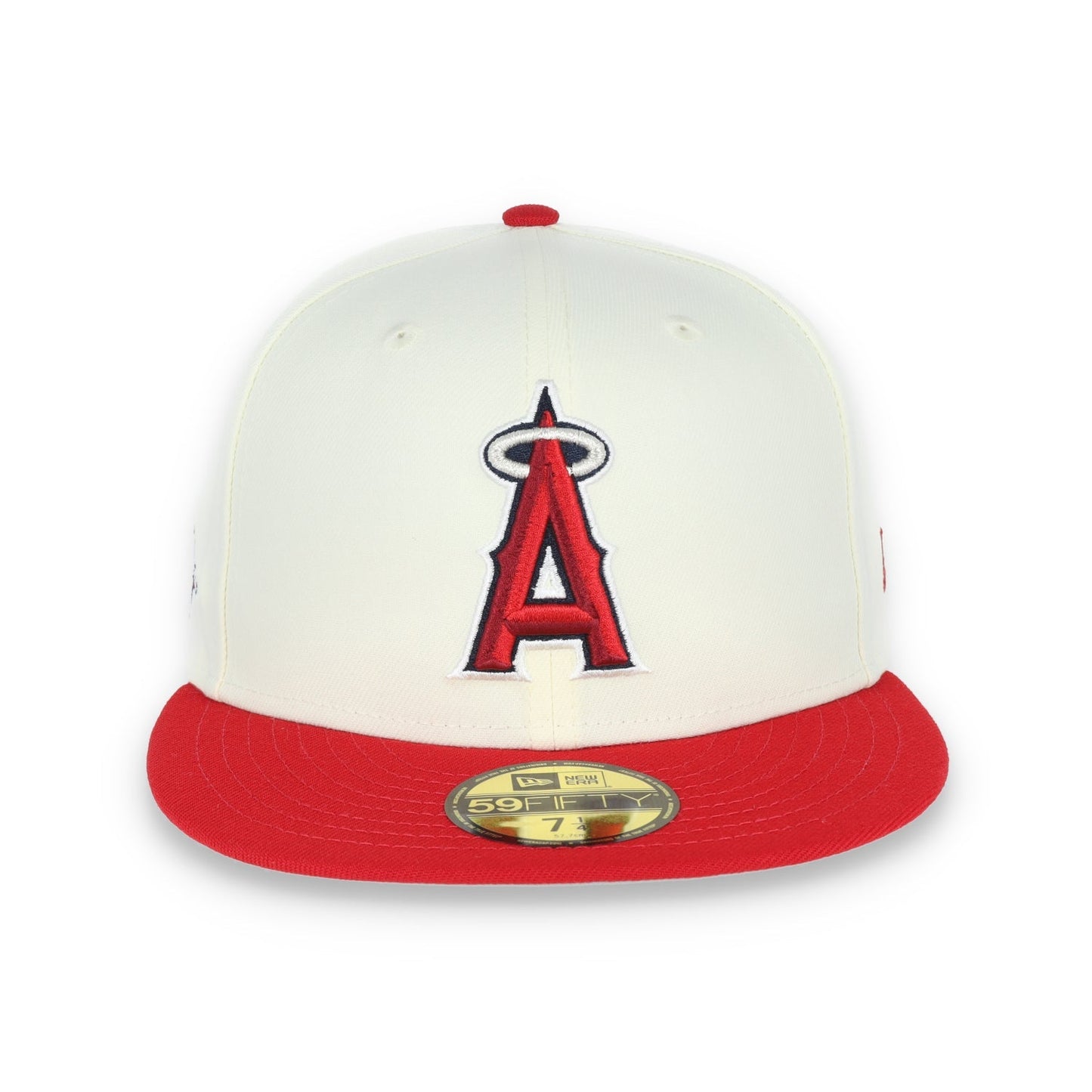New Era Los Angeles Angels Throwback 2002 World Series Side Patch 59FIFTY Fitted Ivory Hat