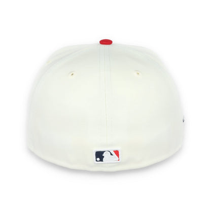 New Era Los Angeles Angels Throwback 2002 World Series Side Patch 59FIFTY Fitted Ivory Hat