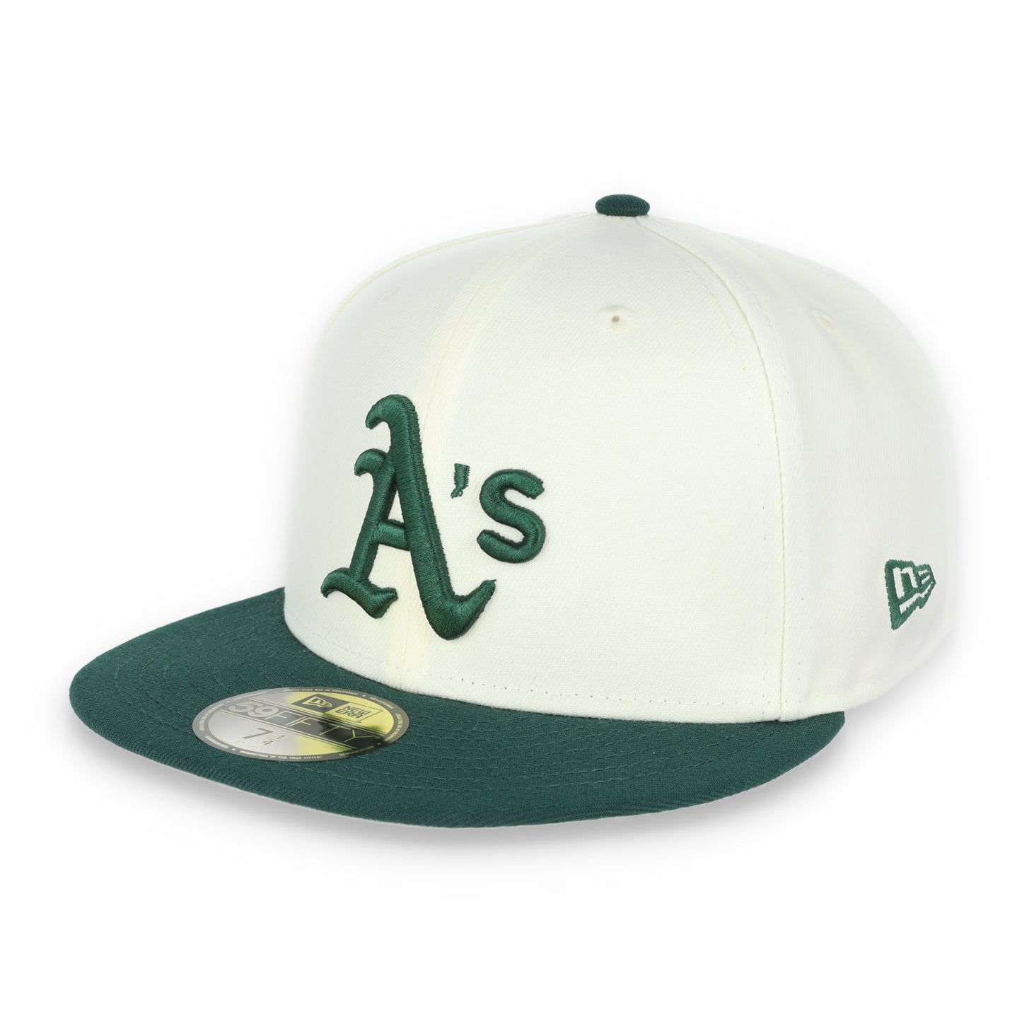 New Era Oakland Athletics Throwback 1989 World Series Patch 59FIFTY Fitted Ivory Hat