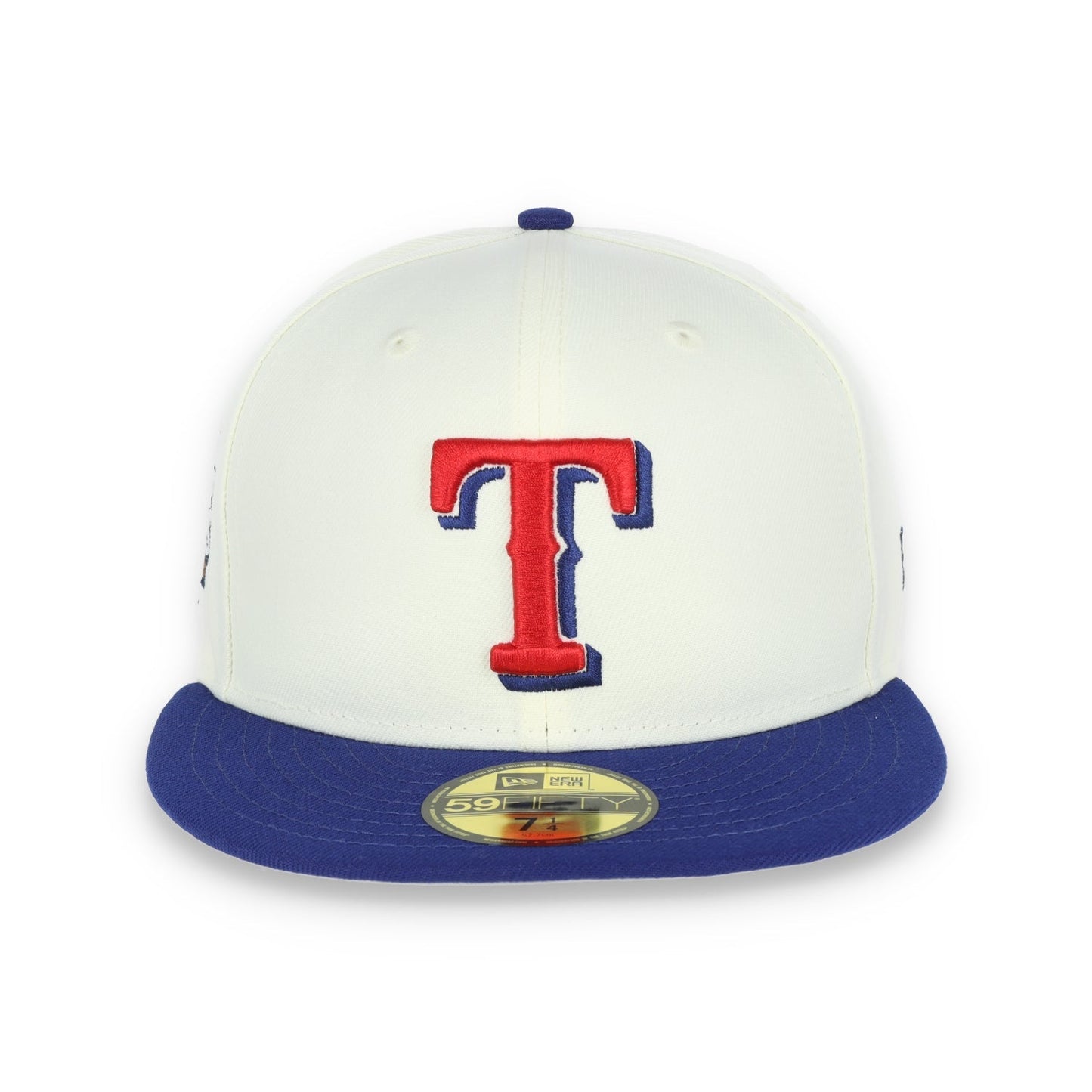 New Era Texas Rangers Throwback 2010 World Series Side Patch 59FIFTY Fitted Ivory Hat