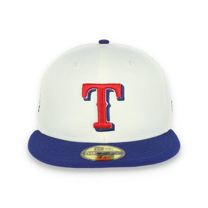 New Era Texas Rangers Throwback 2010 World Series Side Patch 59FIFTY Fitted Ivory Hat