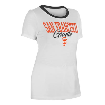 New Era Women's San Francisco Giants Ringer Scoop Logo-White