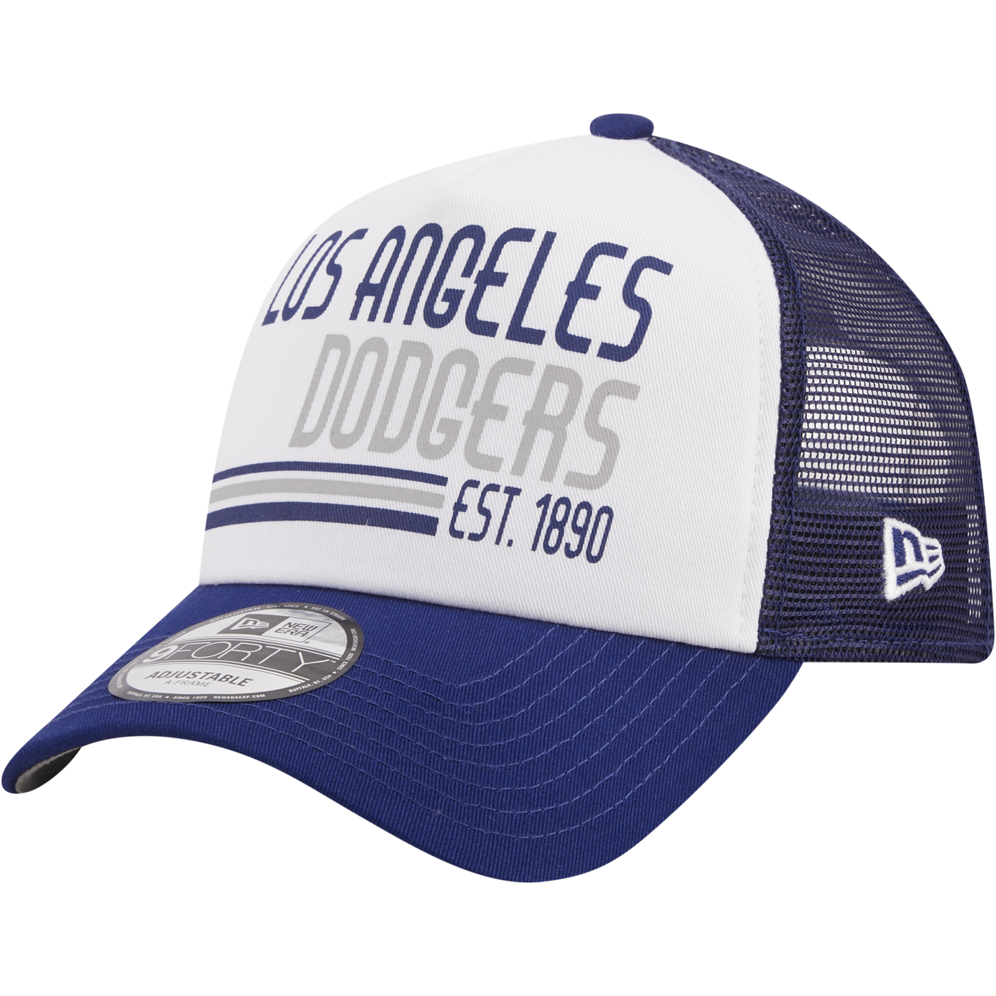 New Era Los Angeles Dodgers A Frame Stacked Trucker Cap