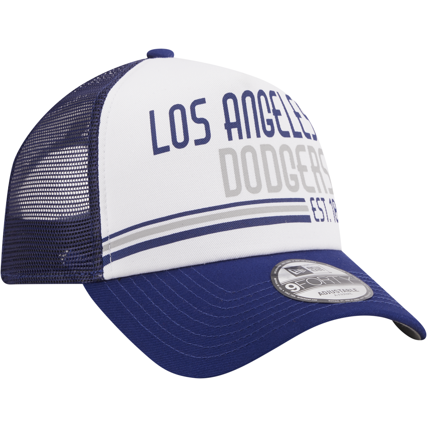 New Era Los Angeles Dodgers A Frame Stacked Trucker Cap