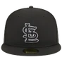 NEW ERA ST. LOUIS CARDINALS 2006 WORLD SERIES SIDE PATCH FITTED 59FIFTY-BLACK AND WHITE