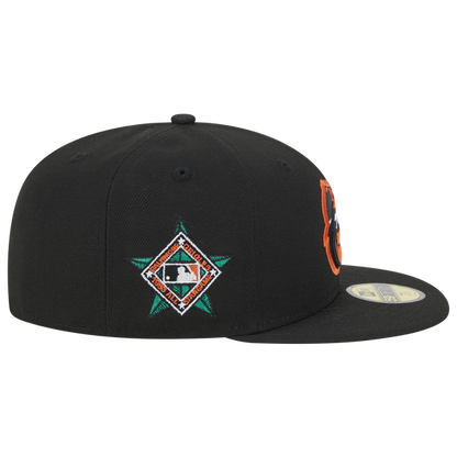 NEW ERA  BALTIMORE ORIOLES 1993 ALL STAR SIDE PATCH 59FIFTY FITTED-BLACK/ORANGE