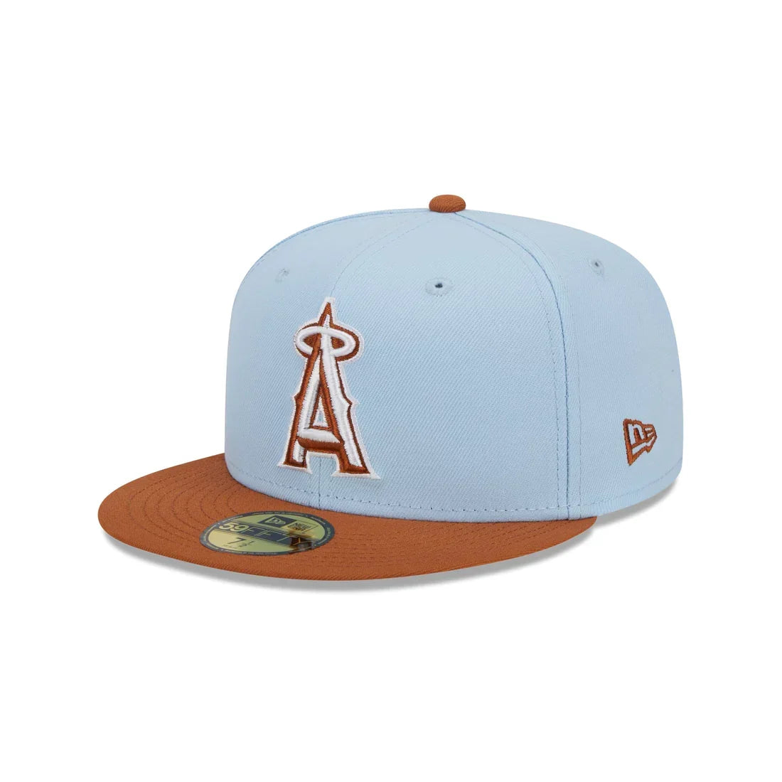 New Era Los Angeles Angels Color Pack 59FIFTY Fitted Hat-Light Blue/Rust Orange