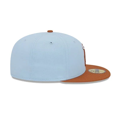 New Era Los Angeles Angels Color Pack 59FIFTY Fitted Hat-Light Blue/Rust Orange