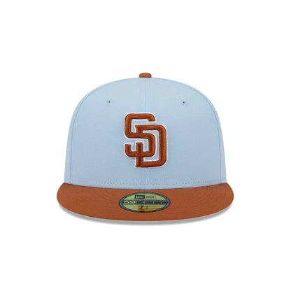 New Era San Diego Padres Color Pack 59FIFTY Fitted Hat-Light Blue/Rust Orange